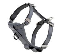 Kurgo Tru-Fit Arnés para Perro, Arnés de Paseo para Perros, Anillo en D para Entrenamiento sin Tirones, Incluye Mosquetón de Seguridad - Gris, L