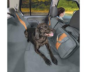 Kurgo Wander - Funda de Asiento de Coche para Perros, Tipo Hamaca, Impermeable, Protector de Asiento para Mascotas, Gris