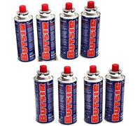 KURIL Pack 8 Cartuchos de Gas Butano BUTSIR B-250 - 227 g - Válvula Autosealable - Compatible con Cocinas Portátiles y Hornillos - Camping, Outdoor o Emergencias