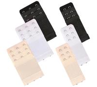 kurkip 6 Piezas Extensor Sujetador, Correa de Alargador Sujetador 3 filas 2 ganchos 3 ganchos, Suave, cómodo y elástico extensores de sujetador para mujer (negro, blanco, piel clara)