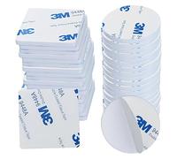 kurkip Cinta Doble Cara,Cinta Doble Cara Extrafuerte Adecuado Para El Hogar, Coche, Objetos Fijos Cinta Doble Cara Espuma, 20 Piezas Cuadrado 40 * 40mm + 20 Piezas Círculo 30 * 30mm