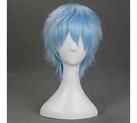 Kuroko no Basket Tetsuya Kuroko Cosplay Peluca 30 cm Corto Azul Hombres Pelo Sintético Perucas Anime Peluca