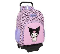 KUROMI - Mochila Escolar Grande con Carro, Mochila Niño, Mochila Infantil, Adaptable a Carro, Ideal para Niños en Edad Escolar, Cómoda y Versátil, Calidad y Resistencia, 33x15x42 cm