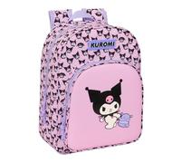 KUROMI - Mochila Escolar Infantil Animada, Mochila Niño, Mochila Infantil, Adaptable a Carro, Ideal para Niños en Edad Escolar, Cómoda y Versátil, Calidad y Resistencia, 26x11x34 cm