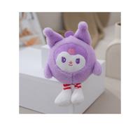 (Kuromi morado) Llavero de gato de peluche suave, adorable muñeco de peluche para bolsos y llaves