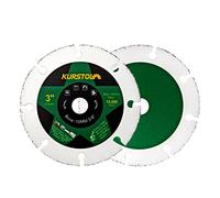 KURSTOL Discos Carburo para Madera - 75mm × 2 Discos Corte para Madera Caucho Plástico Placa Yeso, con 10mm Orificio, para Amoladora Angular
