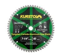 KURSTOL Hoja de Sierra Circular para Aluminio - 184 x 15,875 mm 60 dientes Disco Corte para Aluminio Metales No Nerrosos Plástico