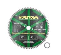 KURSTOL Hoja de Sierra Circular para Aluminio - 255 x 25,4 x 15,875 mm 80 dientes Disco Corte para Aluminio Metales No Nerrosos Plástico