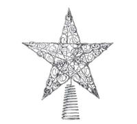 Kurt Adler 10-Inch Silver Star Treetop by Kurt Adler