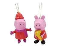 Kurt Adler 3.5-4" Peppa Pig Blow Mold Christmas Ornament 2 Assorted