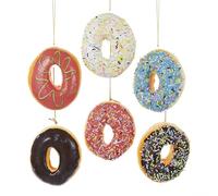 Kurt Adler - Adornos de dona de espuma, surtido de 6 adornos, 3.9 pulgadas