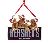 Kurt Adler Hershey's Bears On Hershey Chocolate Bar Ornament