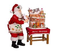 Kurt Adler (JEL1203) - Decoración LED de Papá Noel de Tela de 10.5 Pulgadas con Pilas