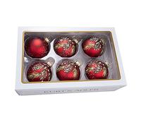 Kurt Adler Set of 6 Pinecone Glass Ball Ornaments