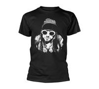 Kurt Cobain One Colour Hombre Camiseta Negro M 100% algodón Regular