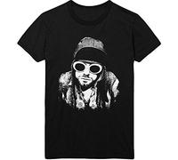 Kurt Cobain One Colour Hombre Camiseta Negro M 100% algodón Regular