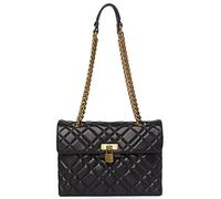 Kurt Geiger London Brixton - Bolsa acolchada con candado, Negro, Medium