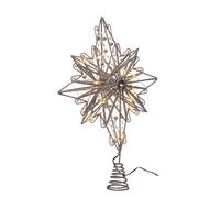 Kurt S Adler AD2803 - L mpara de hadas plateada con forma de estrella de 30 luces (155 pulgadas)