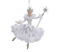 Kurt S. Adler Adorno de Bailarina de la Reina de Las Nieves Blanca y Plateada C9256