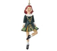 Kurt S. Adler Dancing Irish Girl Ornament W4100 New Irish Step Dancer Christmas Ornament