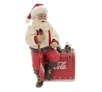 Kurt S. Adler Kurt Adler Coca-Cola Santa Sentado en una Mesa enfriadora, 26 cm, Multicolor