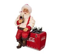 Kurt S. Adler Kurt Adler Coca-Cola Santa Sentado en una Mesa enfriadora, 26 cm, Multicolor