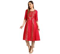 Kurta Aurelia Virtual Pink con estampado floral llamativo para mujer (talla S) - A15801-507512