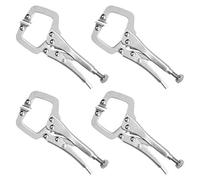 Kurtzy Abrazadera en C Sargentos de Apriete 13,3 cm de Metal con Tornillo Ajustable y Almohadillas Giratorias (Pack de 4) Juego Alicates Soldar Fácil Liberación - Superficies Disparejas, Manualidades
