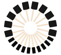 Kurtzy Brocha de Esponja para Pintar (Pack de 20) - Dos Tamaños - Set Pincel Espuma Mango de Madera - Herramienta Pintar Acrílico, Esmalte, Tintes y Acuarela - Esponja Pintura para Manualidades