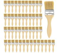 Kurtzy Brochas Pintura 5,08 cm (Pack de 48) - Brochas Pintura Pared Profesional Mango de Madera Set Pinceles Pintura Acrilica para Barnices, Tintes, Pegamentos y Bricolaje en el Hogar