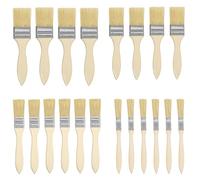 Kurtzy Brochas Pintura Pared - 20x Brochas para Pintar Tamaños 5,08/3,81/2,54 y 1,27 cm - con Mango de Madera para Pintura Acrilica Barnices Tintes Pegamentos y Bricolaje