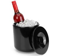 Kurtzy Cubiteras para Hielo con Tapa - 4 L Cubo Pared Doble Aislada - Mantiene el Hielo por Más Tiempo - Para Fiestas Bar BBQ Pícnic Enfriador de Botellas de Vino Cerveza Champan