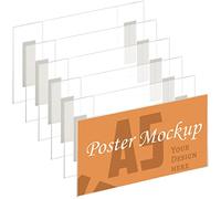 Kurtzy Expositor Metacrilato de Carteles A5 para Pared con Cinta Adhesiva (x6) Soporte Metacrilato Universal - Resistente a los Arañazos y Agrietamientos - Oficina, Tienda, Restaurante - Sin Agujerear