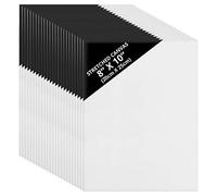 Kurtzy Pack de 24 Lienzos para Pintar en Blanco 20 x 25 cm - Set Panel de Lienzo Preestirado - Aptos para Pintura Acrílica y al Óleo - Lienzo Blanco para Bocetos y Dibujos