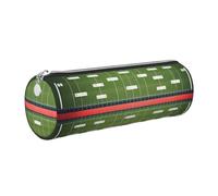 kurue American Football Field and Ball - Estuche de piel para bolígrafos, estuche delgado para lápices, bonita bolsa de papelería, bolsa portátil para cosméticos, bolsa organizadora con cremallera