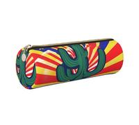 kurue Estuche de piel con diseño de bandera de Arizona, estuche delgado para lápices, bonita bolsa de papelería, bolsa de cosméticos portátil con cremallera