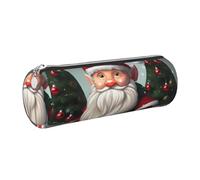 kurue Estuche de piel con diseño de gnomo tradicional de Navidad, bolsa delgada para lápices, bonita bolsa de papelería, bolsa de cosméticos portátil con cremallera