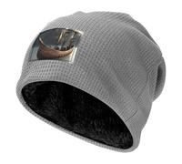 kurue Gorro de invierno con estampado de barco pirata nórdico, gorro de punto acanalado para hombres y mujeres, gorro cálido para correr, ciclismo, esquí, Gris claro, talla única