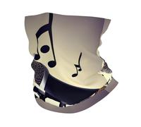 kurue Micrófono con nota musical, polaina deportiva multifuncional para el cuello, refrigeración por hielo, máscara facial y más, accesorio esencial para el verano