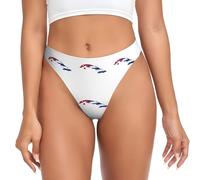 kurue Ropa interior sin costuras con estampado de mapa de la bandera cubana para mujer, sin líneas, transpirables, cómodas, bragas suaves, Negro, XL