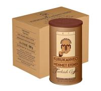 KURUKAHVECI MEHMET EFENDI Café turco 100% arábica, café molido finamente tostado para Cezve, rico aroma, medio, tradición desde 1871, 500 g, paquete de 6
