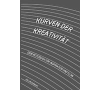 Kurven der Kreativität: Dein Notizbuch für Inspiration und Flow - schwarz-weiß, A5 Format, für Linkshänder