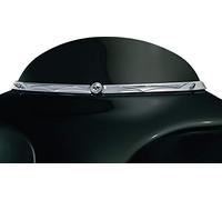 Kuryakyn 1198 Motorcycle Accent Accessory: Zombie Skull Windshield Trim for 1996-2013 Harley-Davidson Motorcycles, Chrome