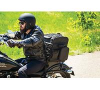 Kuryakyn 5285 Momentum Vagabond Equipaje de Viaje para Motocicleta: Resistente a la Intemperie para Asiento/Maletero/Bolsa de Rack con Correas de Barra de Respaldo, Color Negro