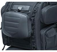 Kuryakyn 5299 Accesorio de equipaje de viaje para motocicleta: almohadilla extraíble para respaldo de asiento, multiajuste para barras Sissy y bolsas XKursion/Momentum, color negro