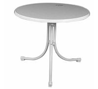 Kurz Mesa Plegable De Jardín Mesa De Balcón Mesa De Mercado Redonda 85cm Blanca