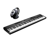 Kurzweil KAS1-LB Stage Piano Keyboard Negro 88 Teclas + Auriculares Keepdrum