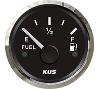 KUS justificado combustible de nivel de aceite Indicador de metro 0-190ohm con retroiluminación 12/24V 52mm