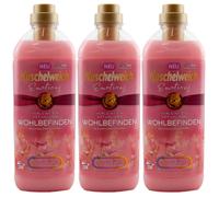 Kuschelweich Suavizante Bienestar 3 X 1L para 38 Lavados Hasta 8 Semanas Fresco