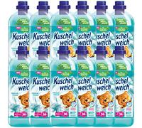 Kuschelweich Suavizante para espacios frescos, tolerancia cutánea dermatológicamente probada, suavizante Kuschelweich sin microplástico, práctico stock 12 x 1 litro por 38 lavados